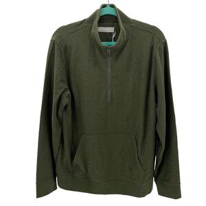 Everlane Olive 1/4 Zip Pullover Handwarmer Pocket Women's Size M